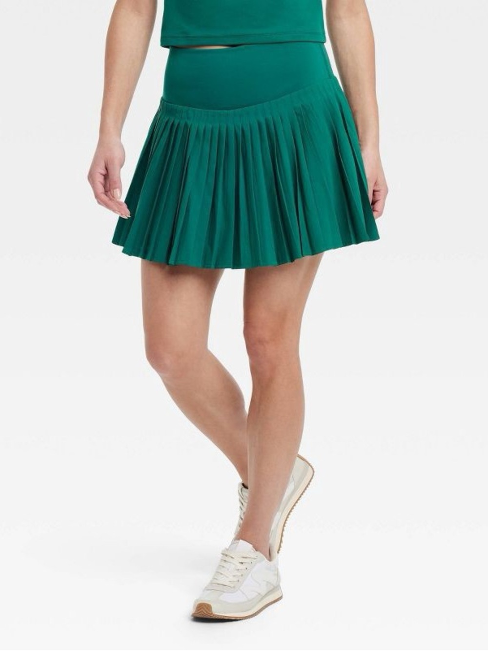 all in motion Emerald Green Pleated Skater Skirt
